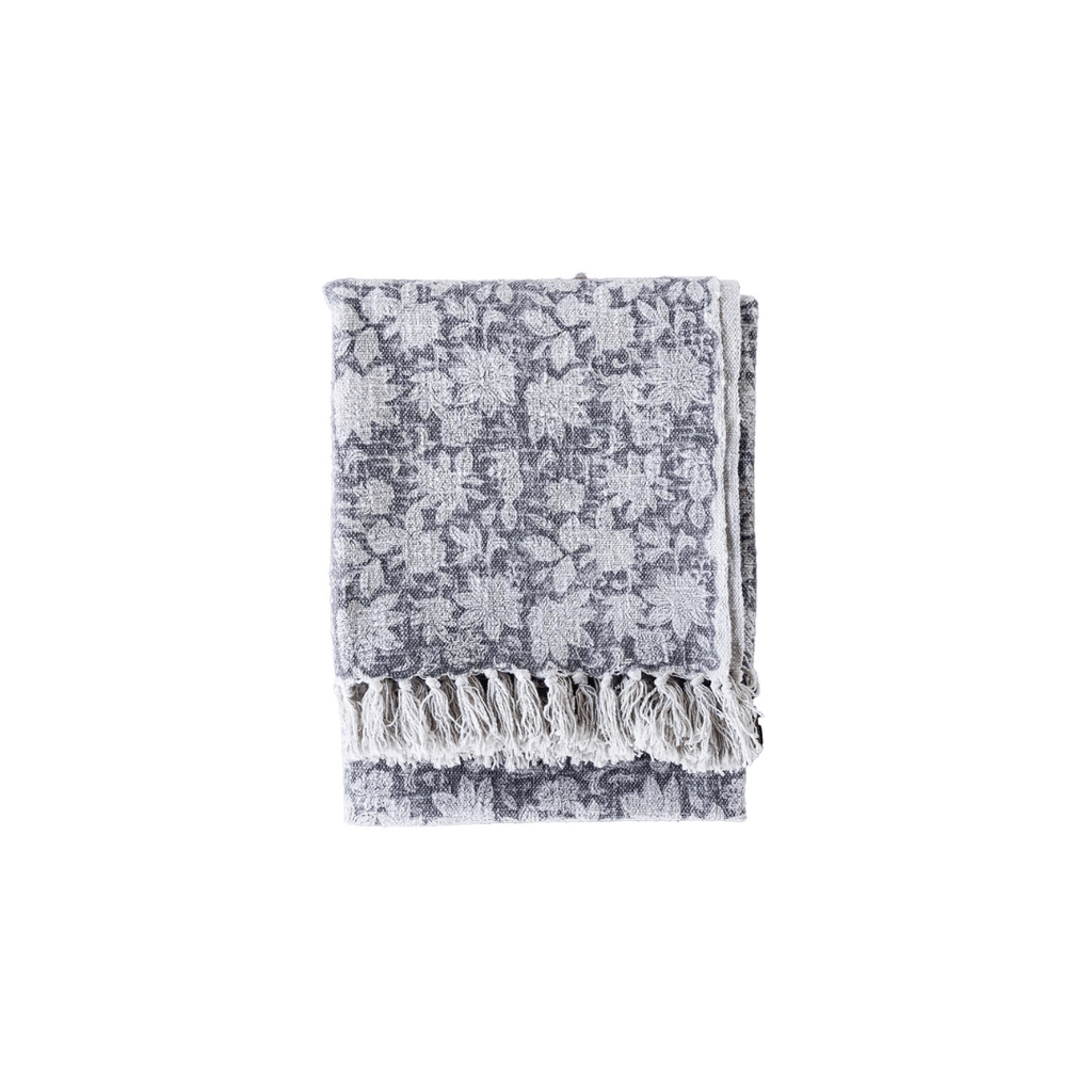 Sunniva Handloom Cotton Throw Block Print - Throw - Hello Norden