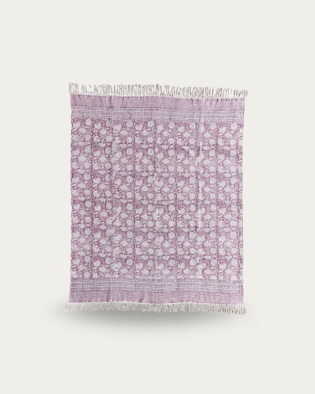 Sunniva Handloom Cotton Throw Floral Print - Throw - Hello Norden