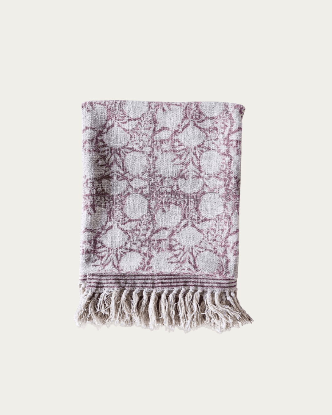 Sunniva Handloom Cotton Throw Floral Print - Throw - Hello Norden