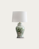 Aslak Porcelain Hand-Painted Temple Jar Lamp - Table Lamps - Hello Norden