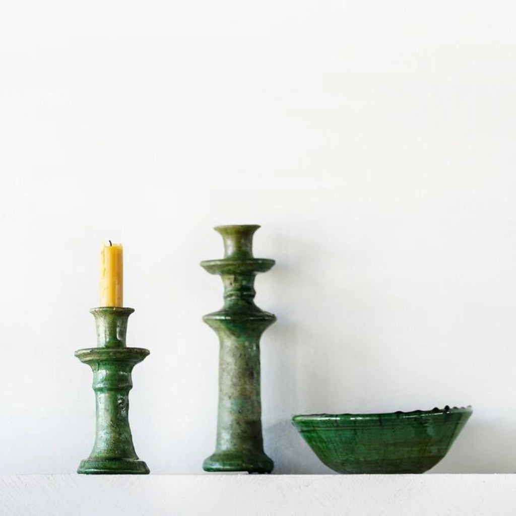 Tamegroute Green Candle Holder - Candle Holders - Hello Norden