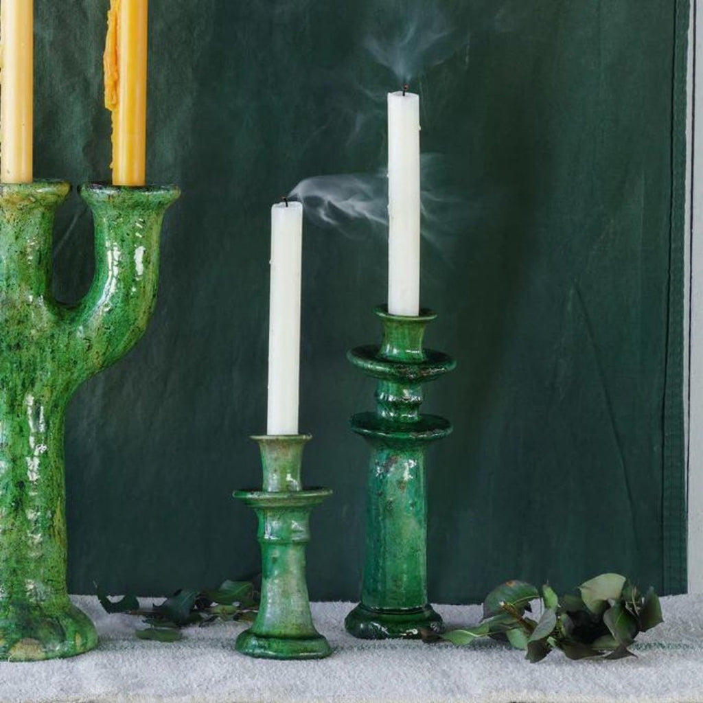 Tamegroute Green Candle Holder - Candle Holders - Hello Norden