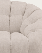 living room furniture modern mountain boucle fabric swivel chair Hello Norden - Herman Swivel Chair, detail view