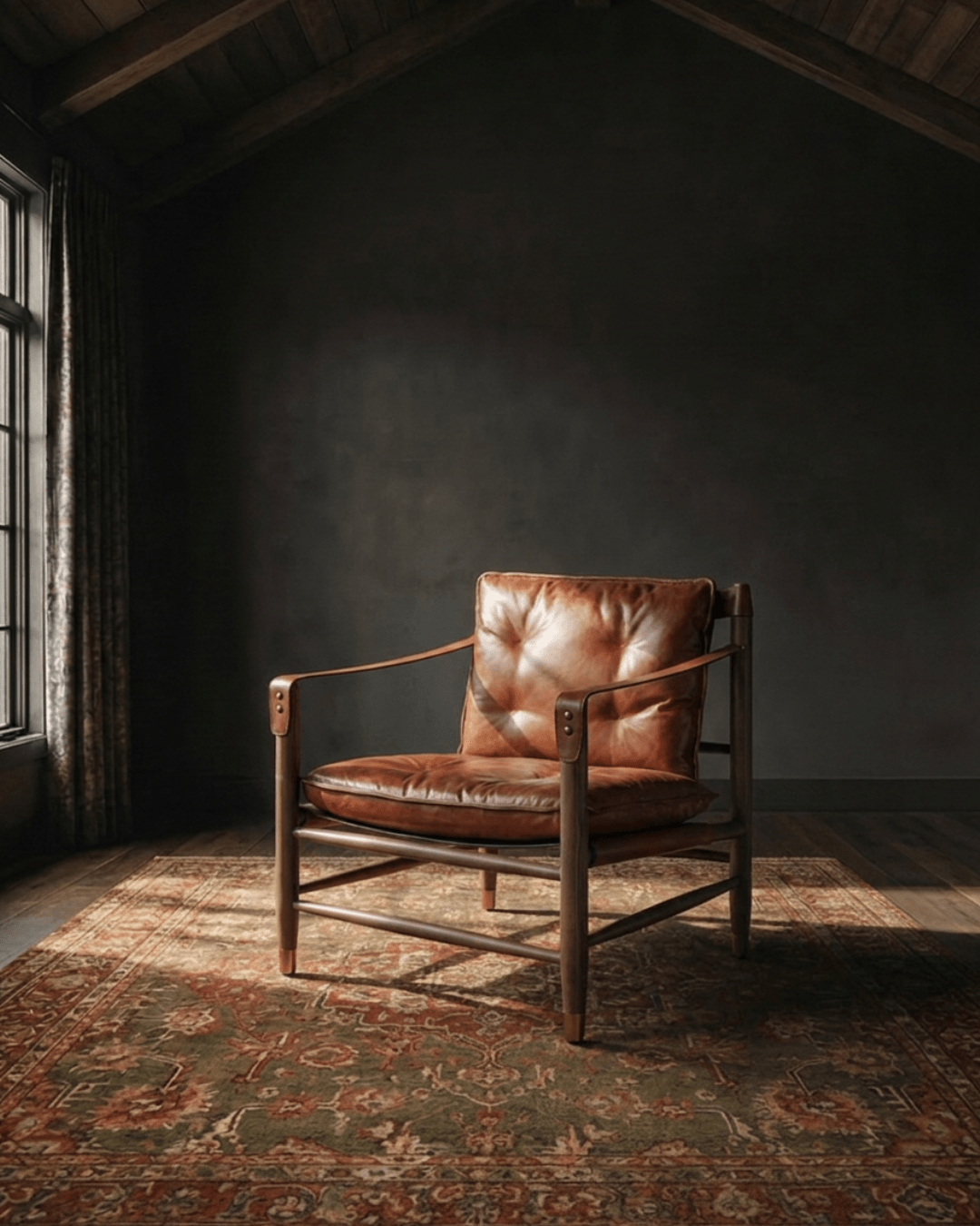 Njala Leather Lounge Chair - Lounge Chairs - Hello Norden