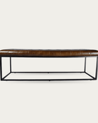 Selma Leather Ottoman - Ottomans & Poufs - Hello Norden
