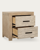Riven Double Drawer Nightstand - Nightstands - Hello Norden