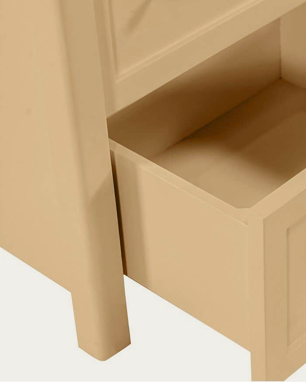 bedroom furniture modern mountain frame: solid mango wood and engineered wood nightstand Hello Norden - Sondre Nightstand, detail view