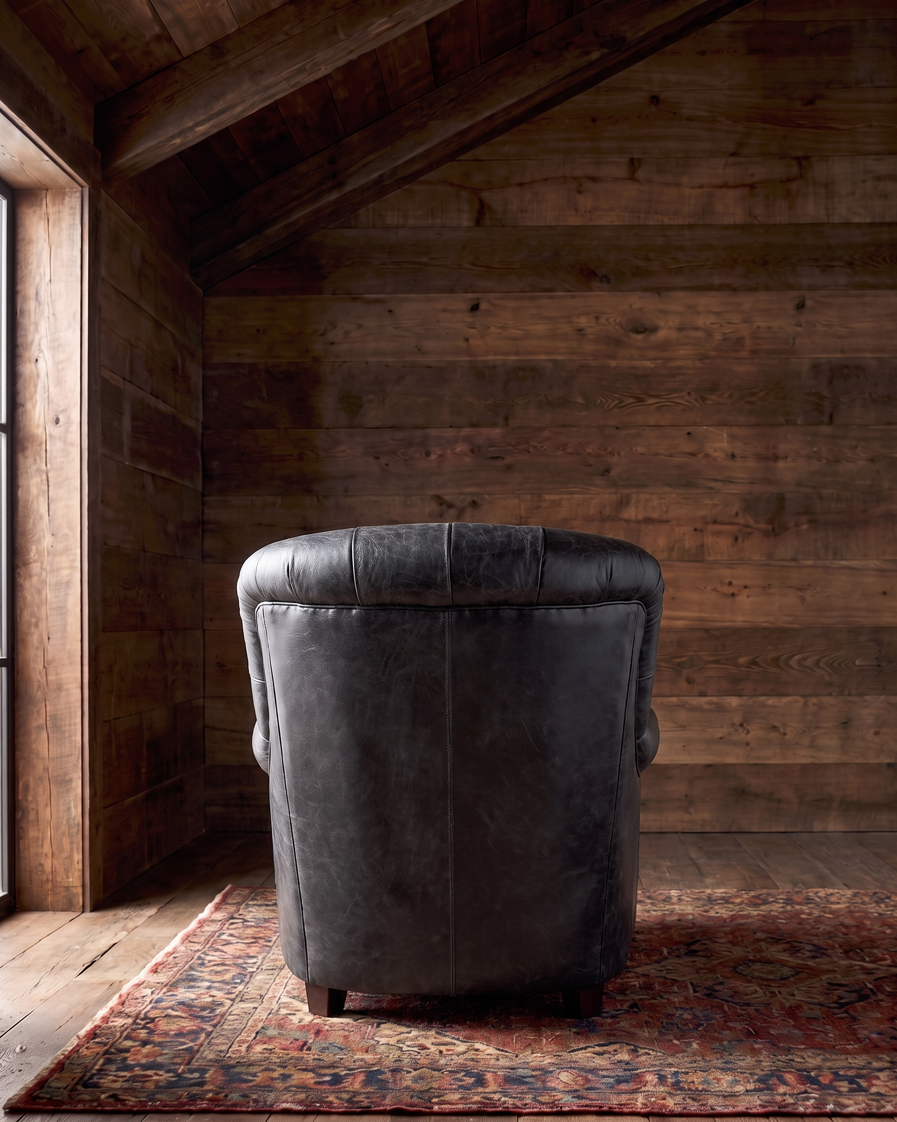 Hello Norden - Tyler Lounge Chair - back view Custom Furniture Modern Mountain Living Room 