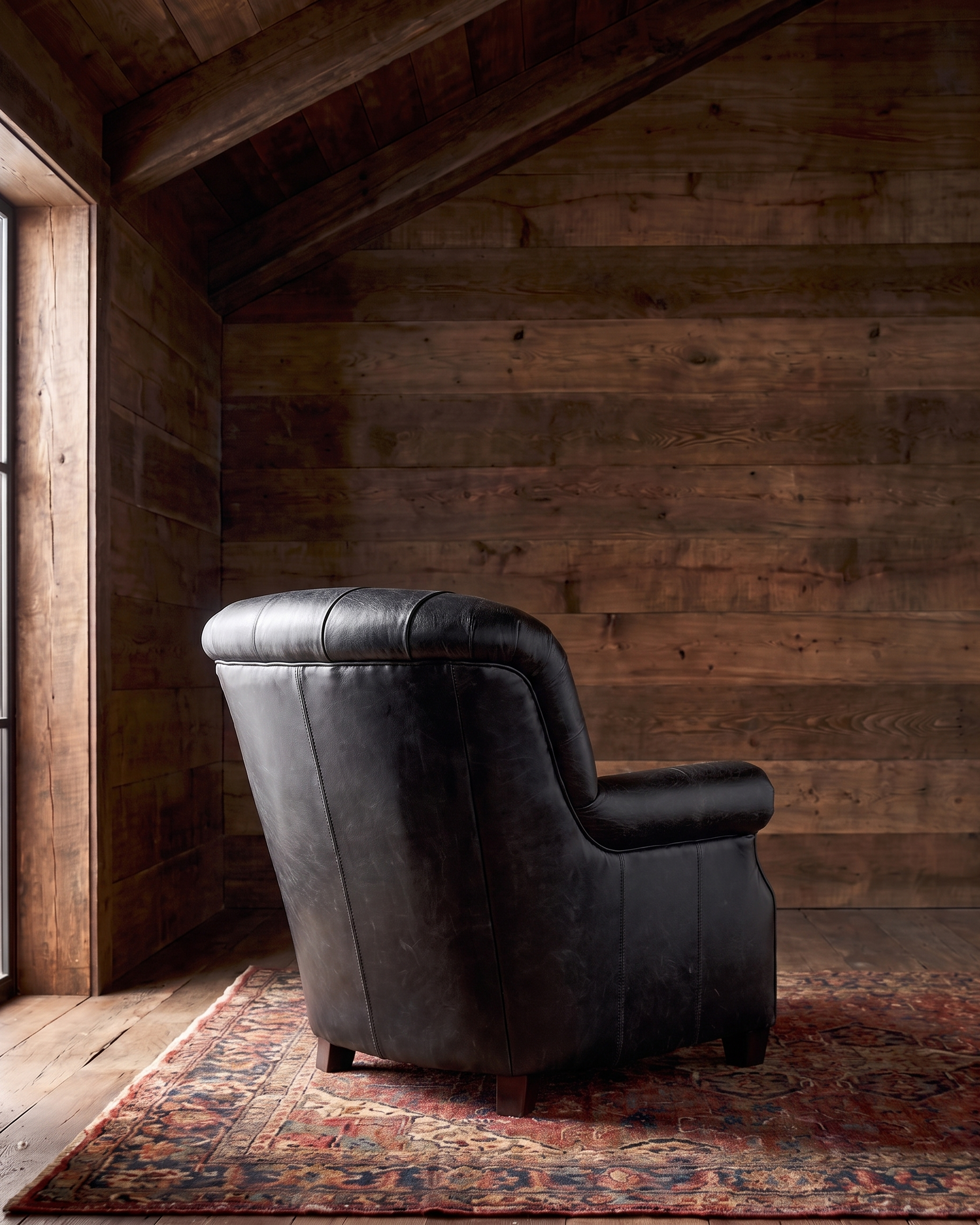 Hello Norden - Tyler Lounge Chair - side view Custom Furniture Modern Mountain Living Room 
