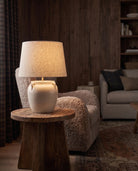 living room furniture modern mountain  table lamp Hello Norden - Torolf Table Lamp warm cream flecked pottery lamp large custom furniture