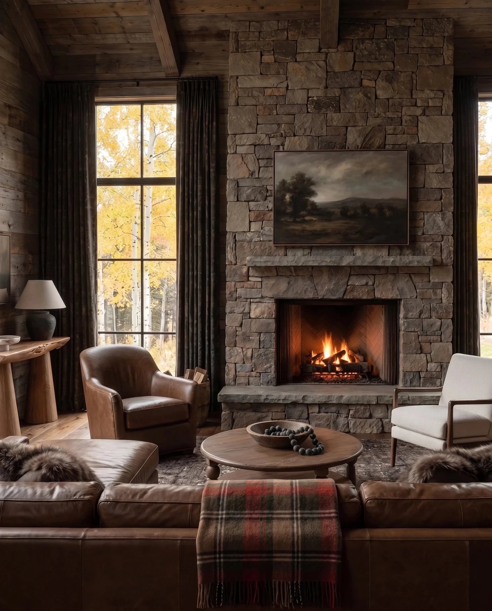 Signe Swivel Chair detail — Graywolf Ridge Modern Rustic Living Room | Hello Norden