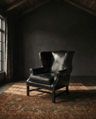 Holmes Wingback Leather Chair - Lounge Chairs - Hello Norden