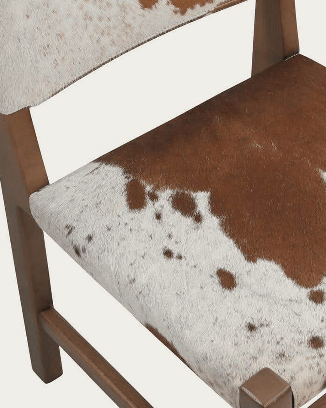 dining room furniture modern mountain upholstery: hair on hide leather dining chair Hello Norden - Thomas Dining Chair, detail view