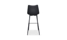 Valdemar Leather Bar Stool - Black - back