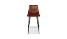 Valdemar Leather Bar Stool - Brown - front