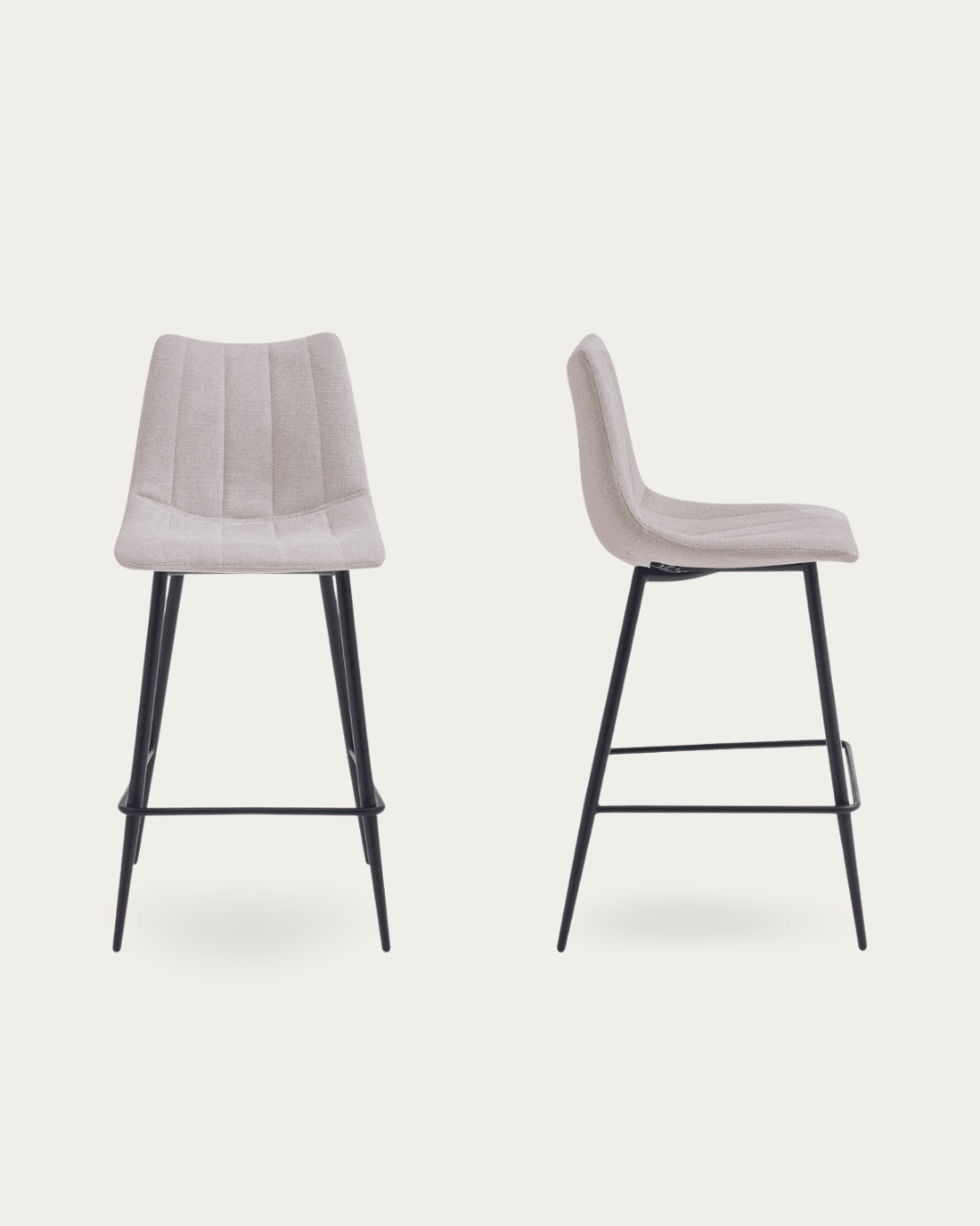 Valdemar Fabric Bar Chairs (Set of 2) - Bar Stools - Hello Norden