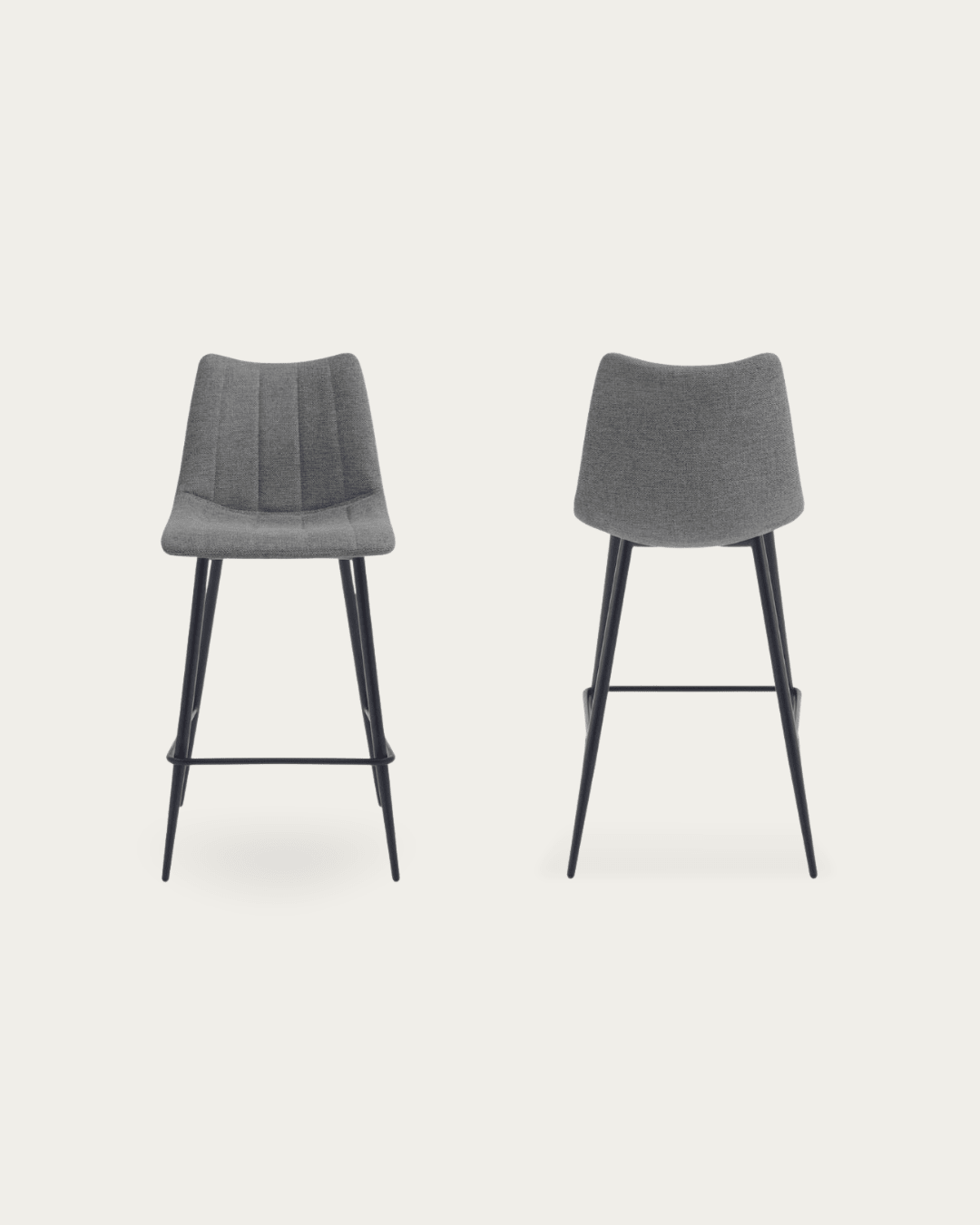 Valdemar Fabric Bar Chairs (Set of 2) - Bar Stools - Hello Norden