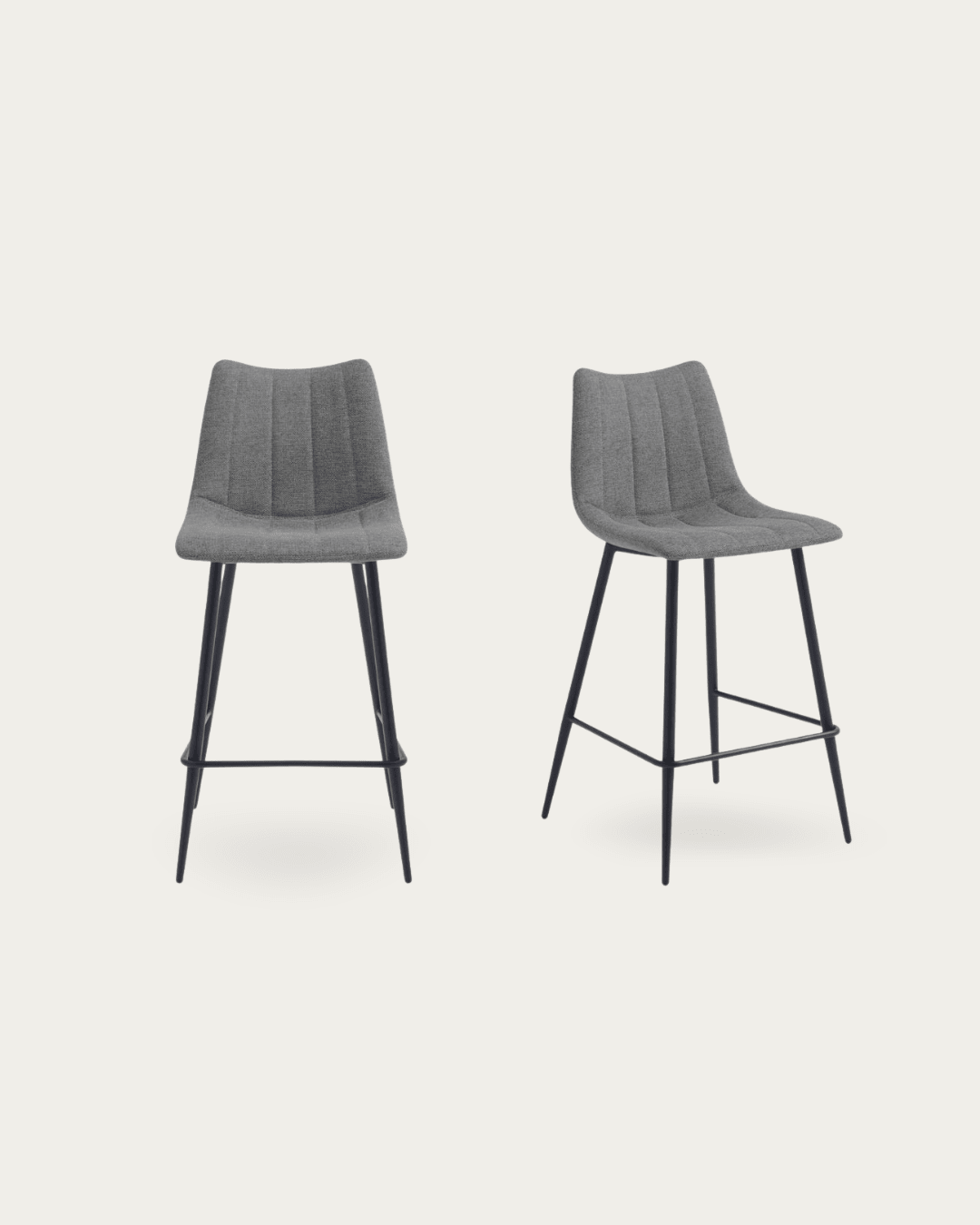 Valdemar Fabric Bar Chairs (Set of 2) - Bar Stools - Hello Norden