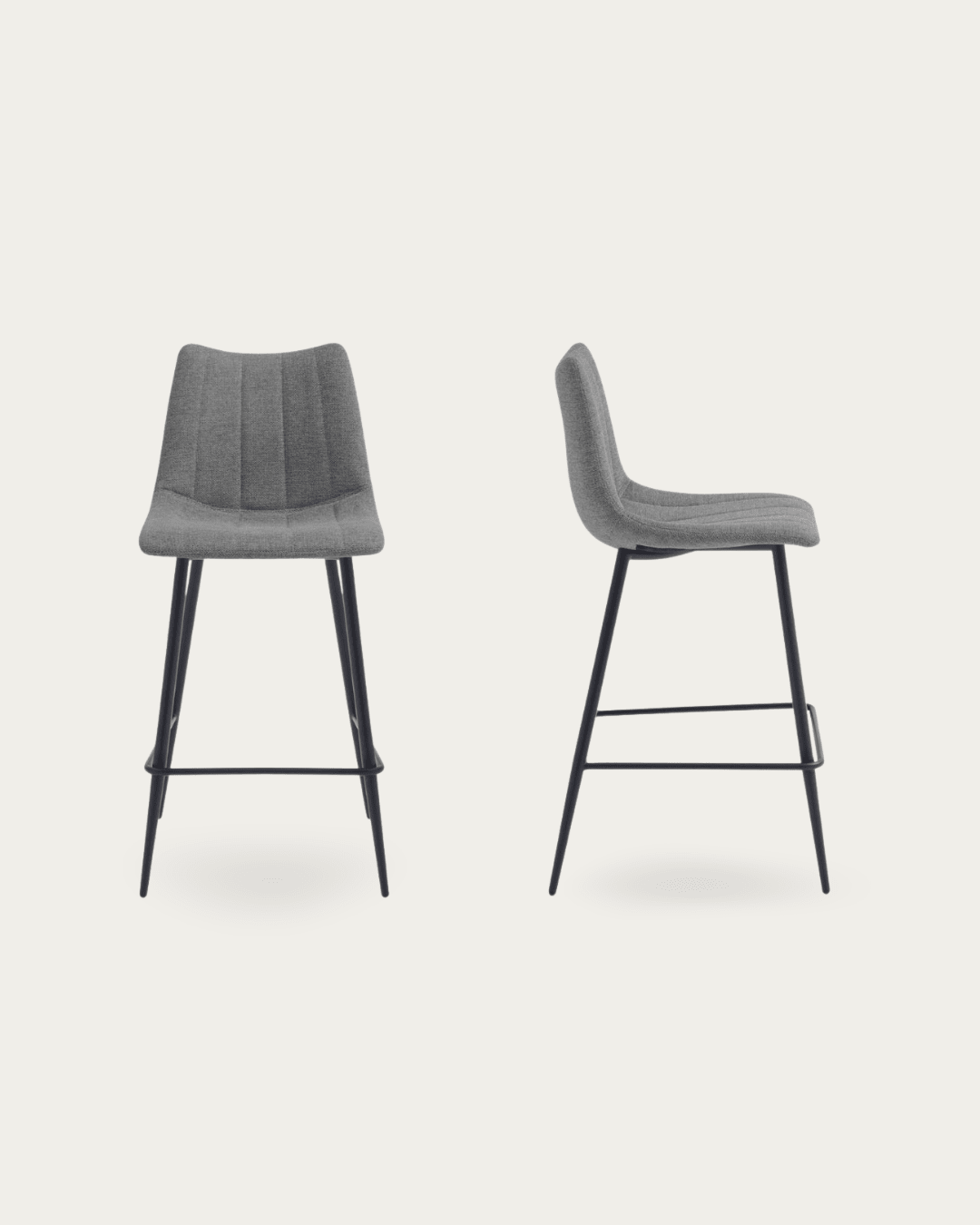Valdemar Fabric Bar Chairs (Set of 2) - Bar Stools - Hello Norden