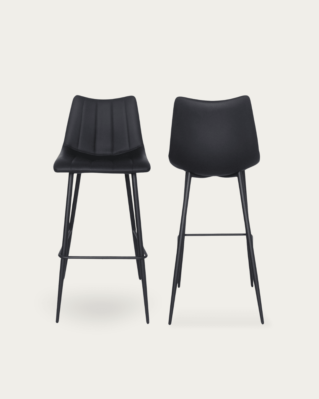 Valdemar Faux Leather Bar Chairs (Set of 2) - Bar Stools - Hello Norden