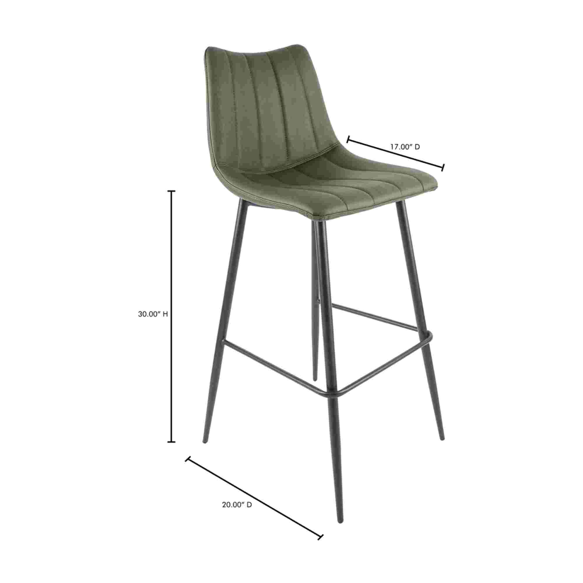Valdemar Leather Bar Chairs (Set of 2) - Bar Stools - Hello Norden
