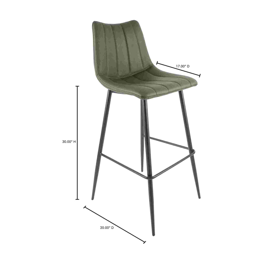 Valdemar Leather Bar Chairs (Set of 2) - Bar Stools - Hello Norden