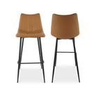 Valdemar Leather Bar Chairs (Set of 2) - Bar Stools - Hello Norden