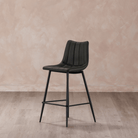 Valdemar Leather Bar Chairs (Set of 2) - Bar Stools - Hello Norden