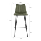 Valdemar Leather Bar Chairs (Set of 2) - Bar Stools - Hello Norden