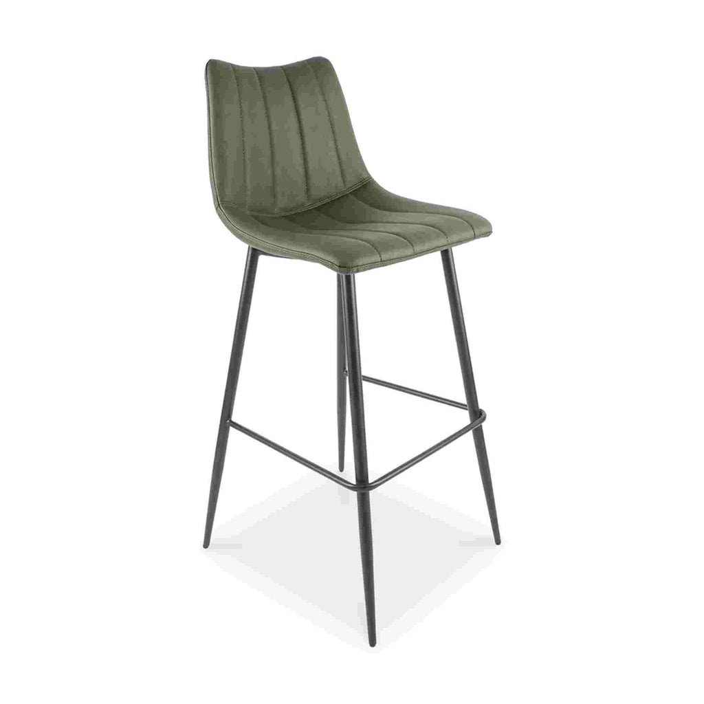 Valdemar Leather Bar Chairs (Set of 2) - Bar Stools - Hello Norden