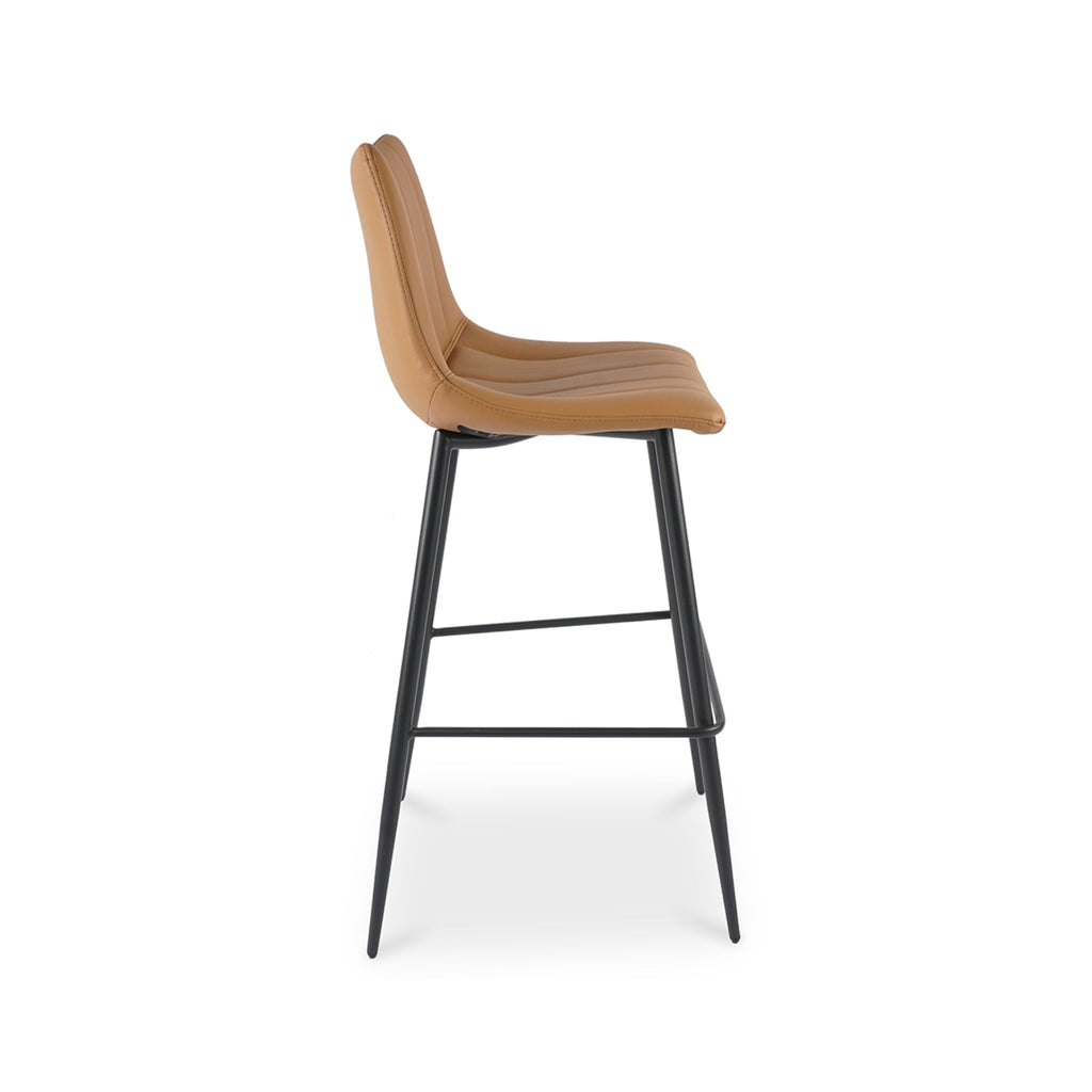 Valdemar Leather Bar Chairs (Set of 2) - Bar Stools - Hello Norden