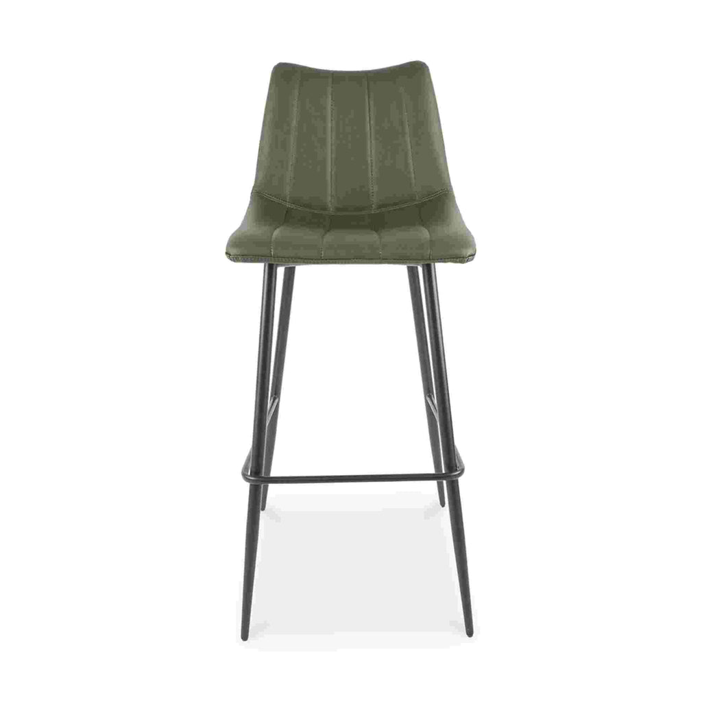 Valdemar Leather Bar Chairs (Set of 2) - Bar Stools - Hello Norden