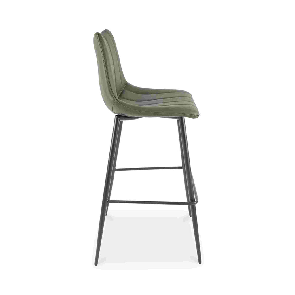 Valdemar Leather Bar Chairs (Set of 2) - Bar Stools - Hello Norden