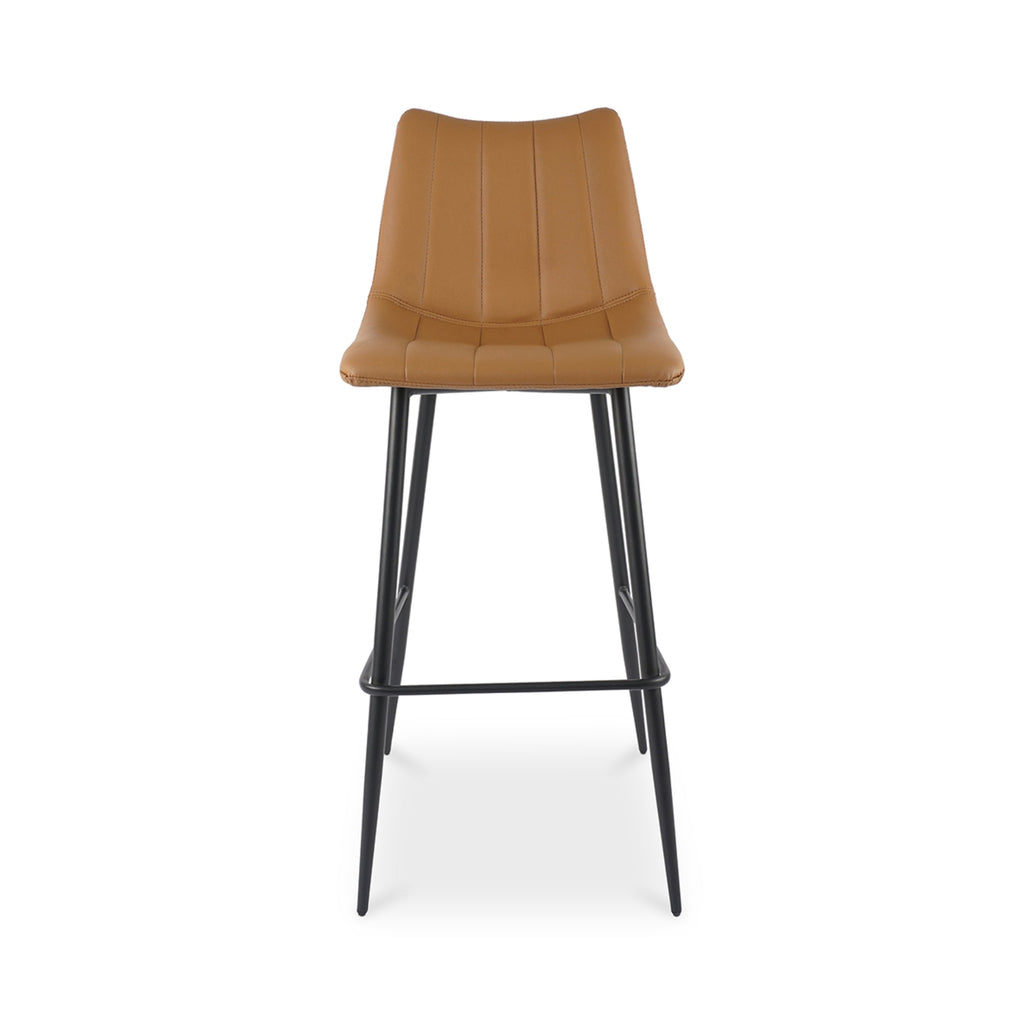 Valdemar Leather Bar Chairs (Set of 2) - Bar Stools - Hello Norden