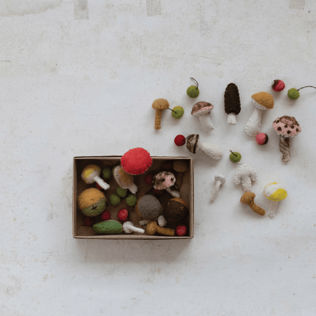 Vanja Felt Mushrooms and Berries - Felt Toy - Hello Norden