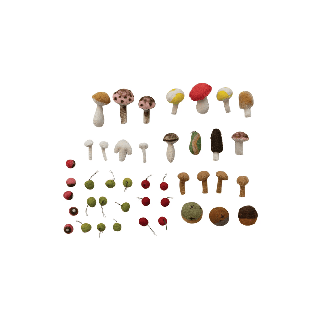 Vanja Felt Mushrooms and Berries - Felt Toy - Hello Norden