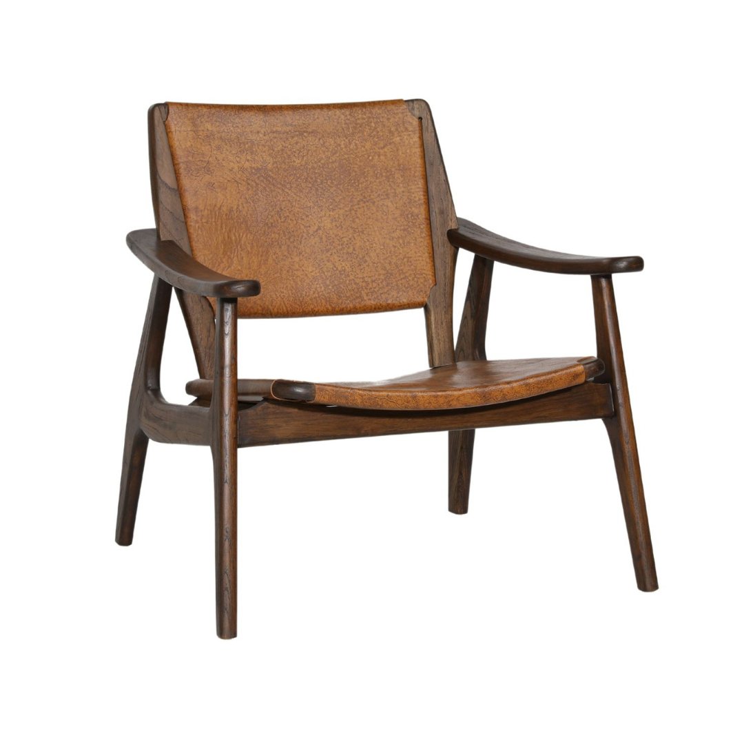Vendela Leather Accent Chair - Arm Chairs - Hello Norden