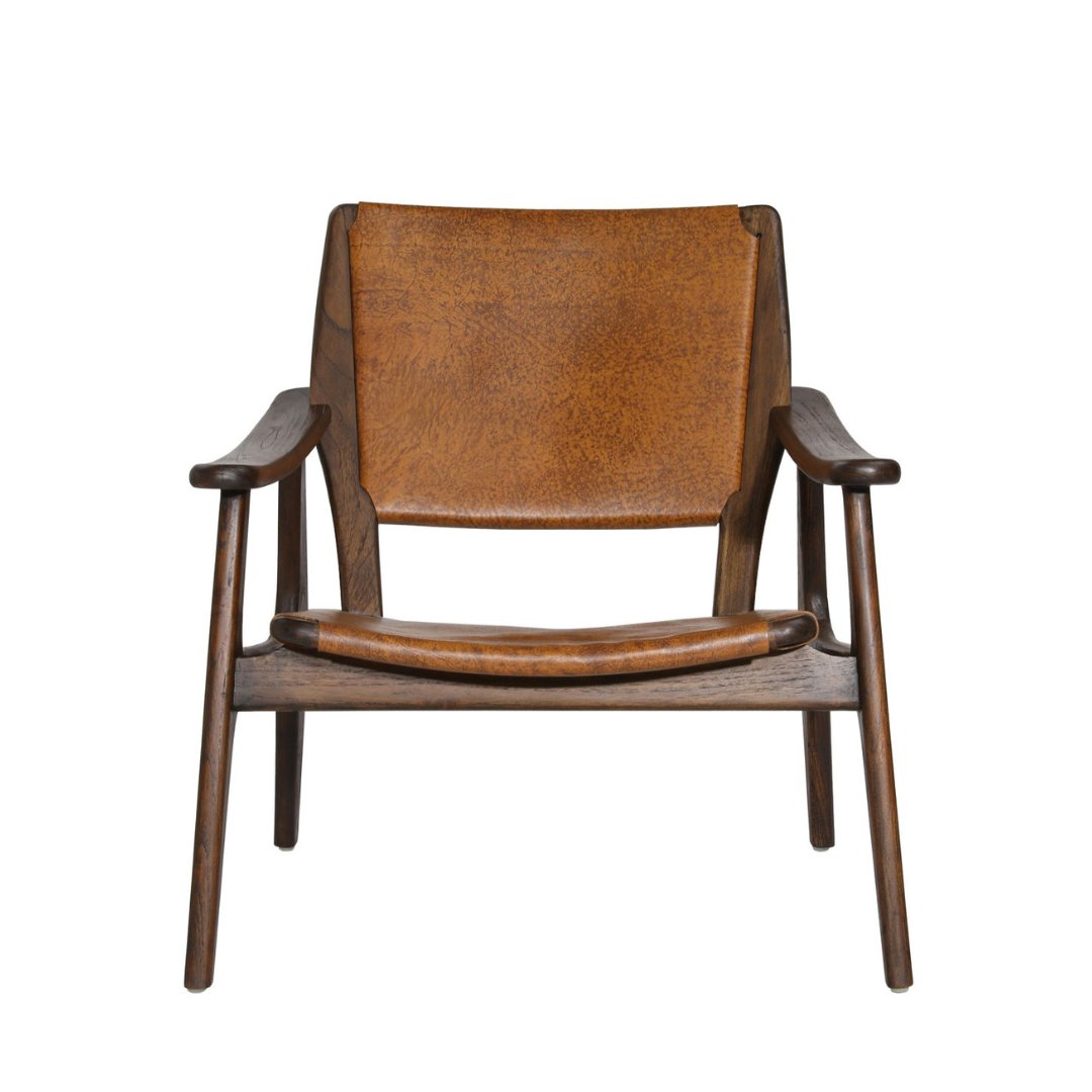 Vendela Leather Accent Chair - Arm Chairs - Hello Norden