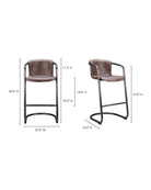Victor Leather Bar Chair (Set of 2) - Bar Stools - Hello Norden