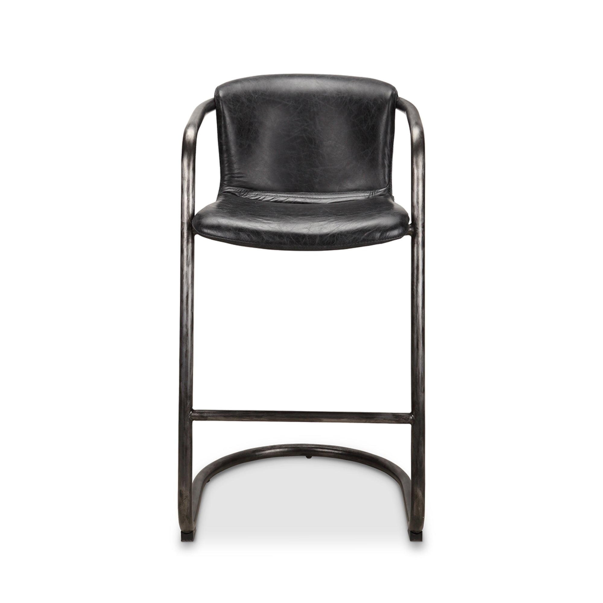 Victor Leather Bar Chair (Set of 2) - Bar Stools - Hello Norden