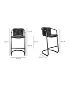 Victor Leather Bar Chair (Set of 2) - Bar Stools - Hello Norden
