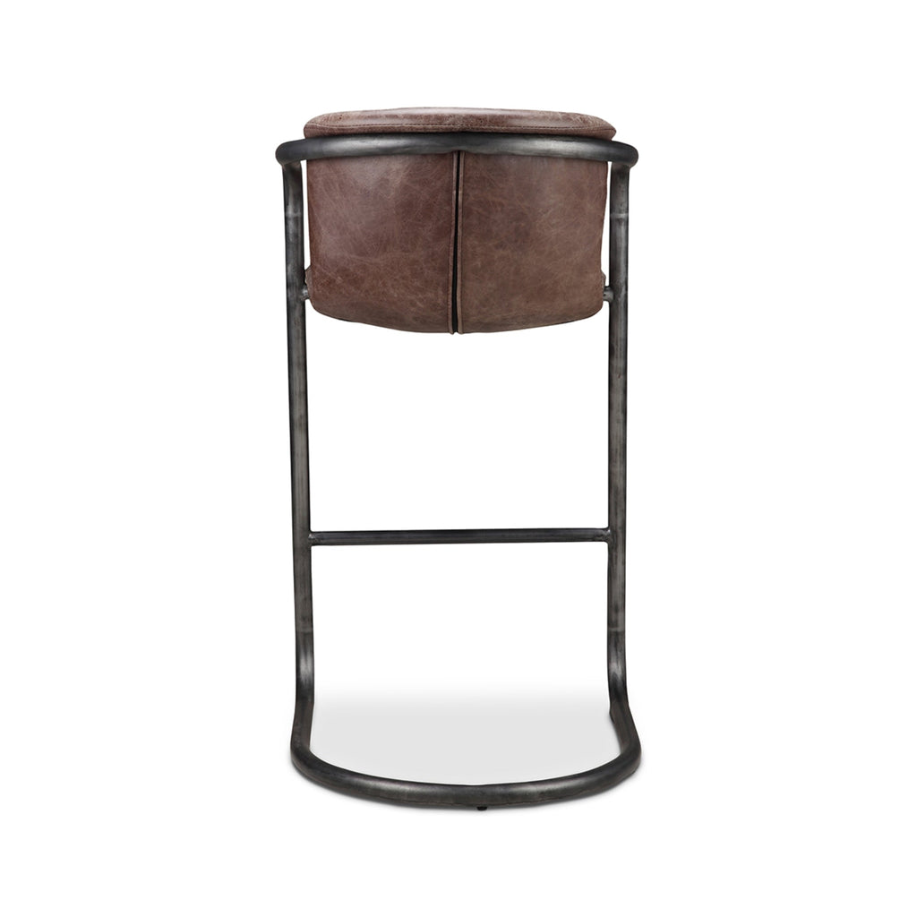 Victor Leather Bar Chair (Set of 2) - Bar Stools - Hello Norden