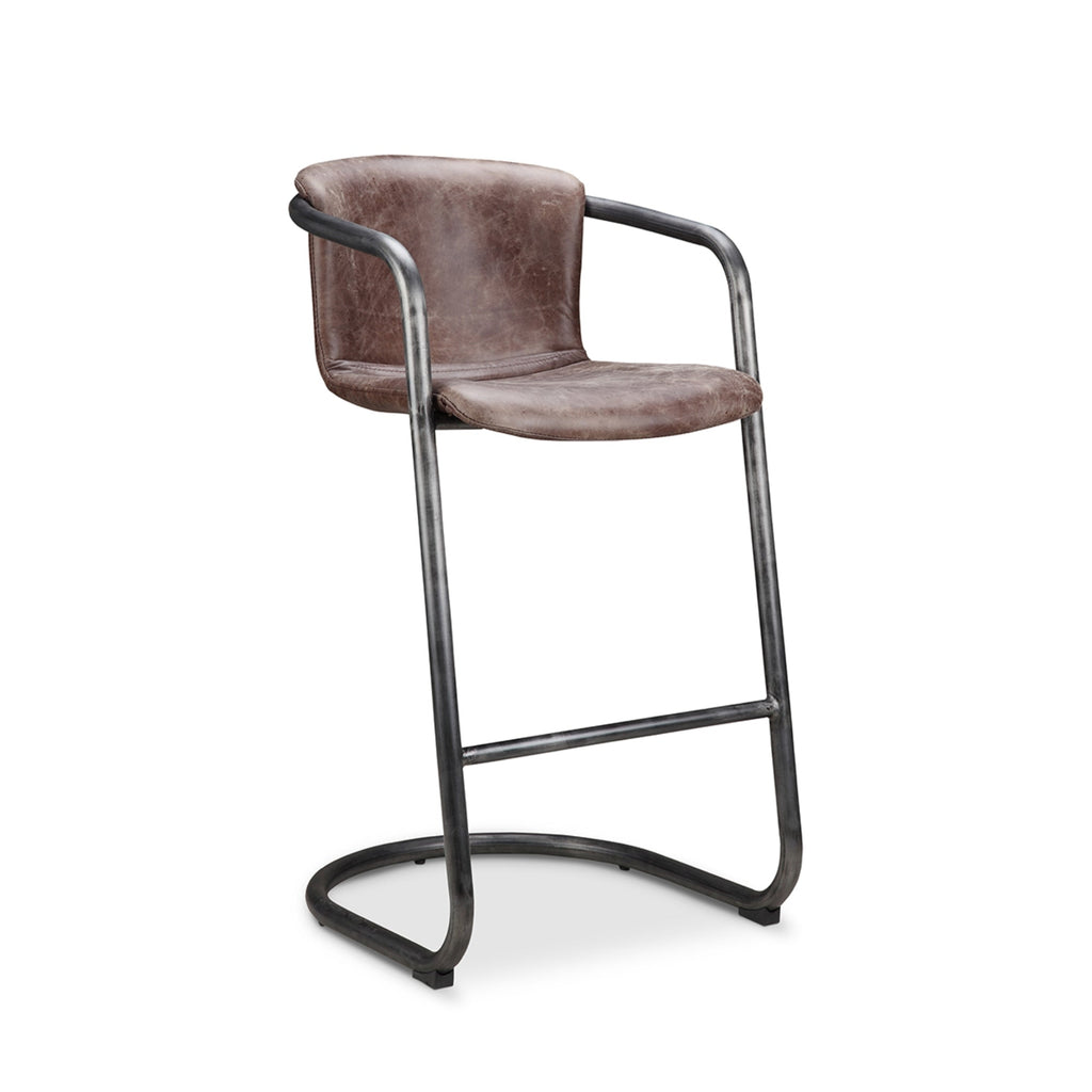 Victor Leather Bar Chair (Set of 2) - Bar Stools - Hello Norden