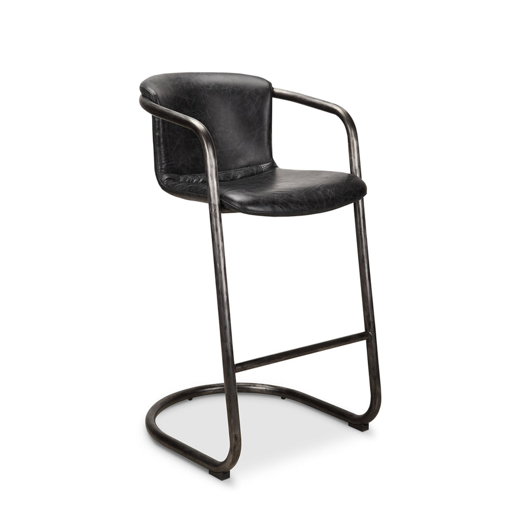 Victor Leather Bar Chair (Set of 2) - Bar Stools - Hello Norden