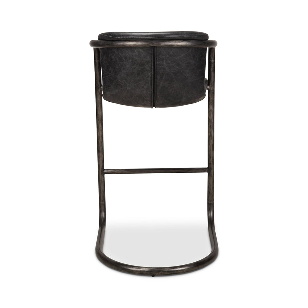 Victor Leather Bar Chair (Set of 2) - Bar Stools - Hello Norden