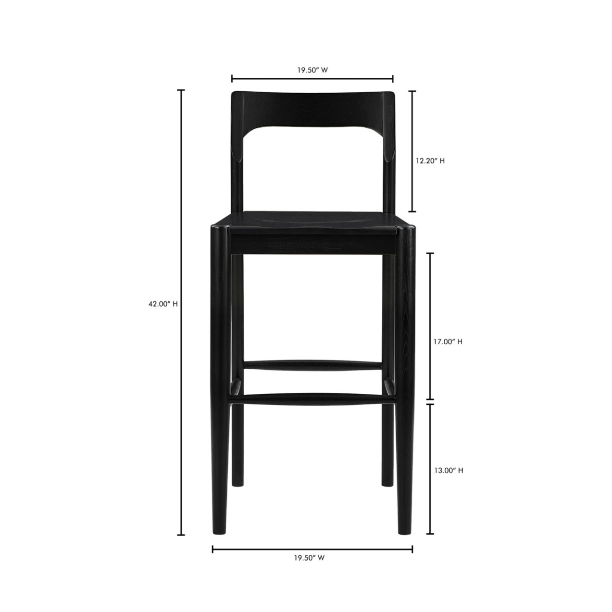 Villads Oak Bar Chair - Bar Stools - Hello Norden