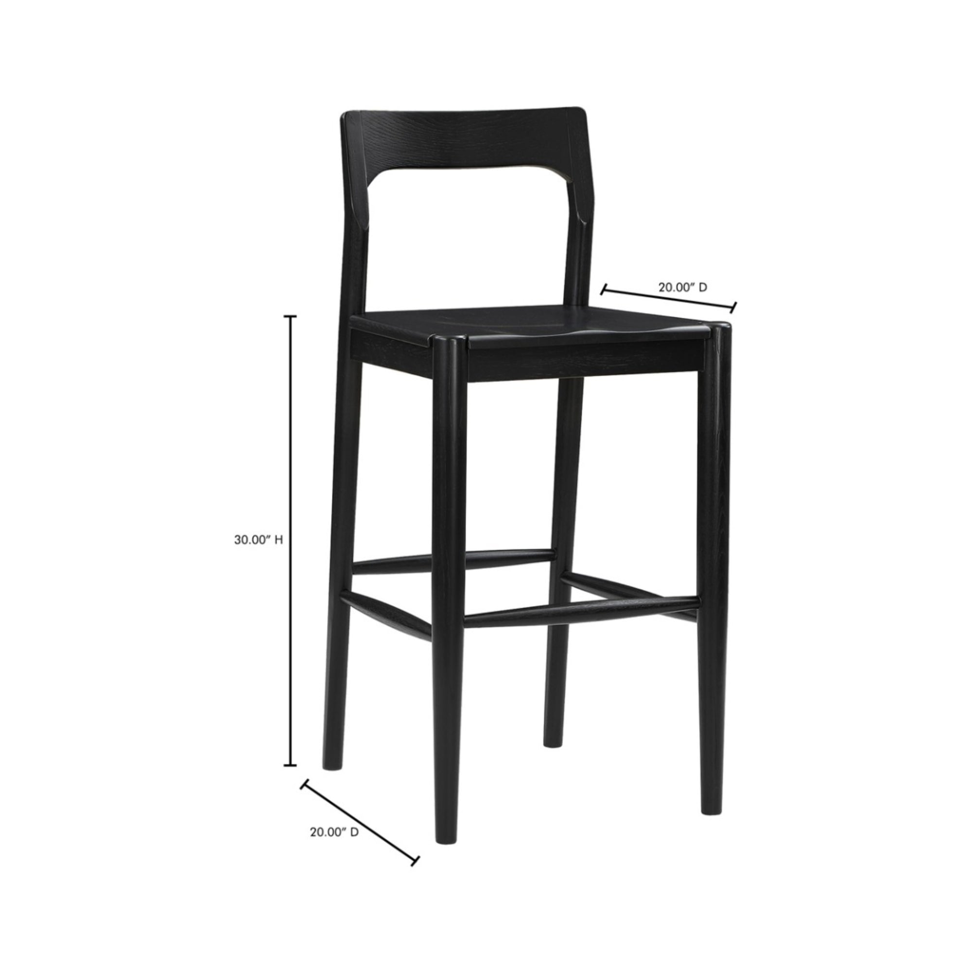 Villads Oak Bar Chair - Bar Stools - Hello Norden