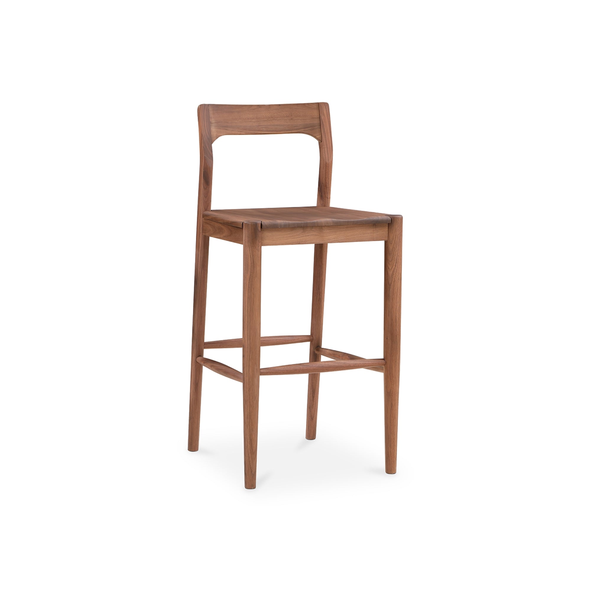 Villads Walnut Bar Chair - Bar Stools - Hello Norden
