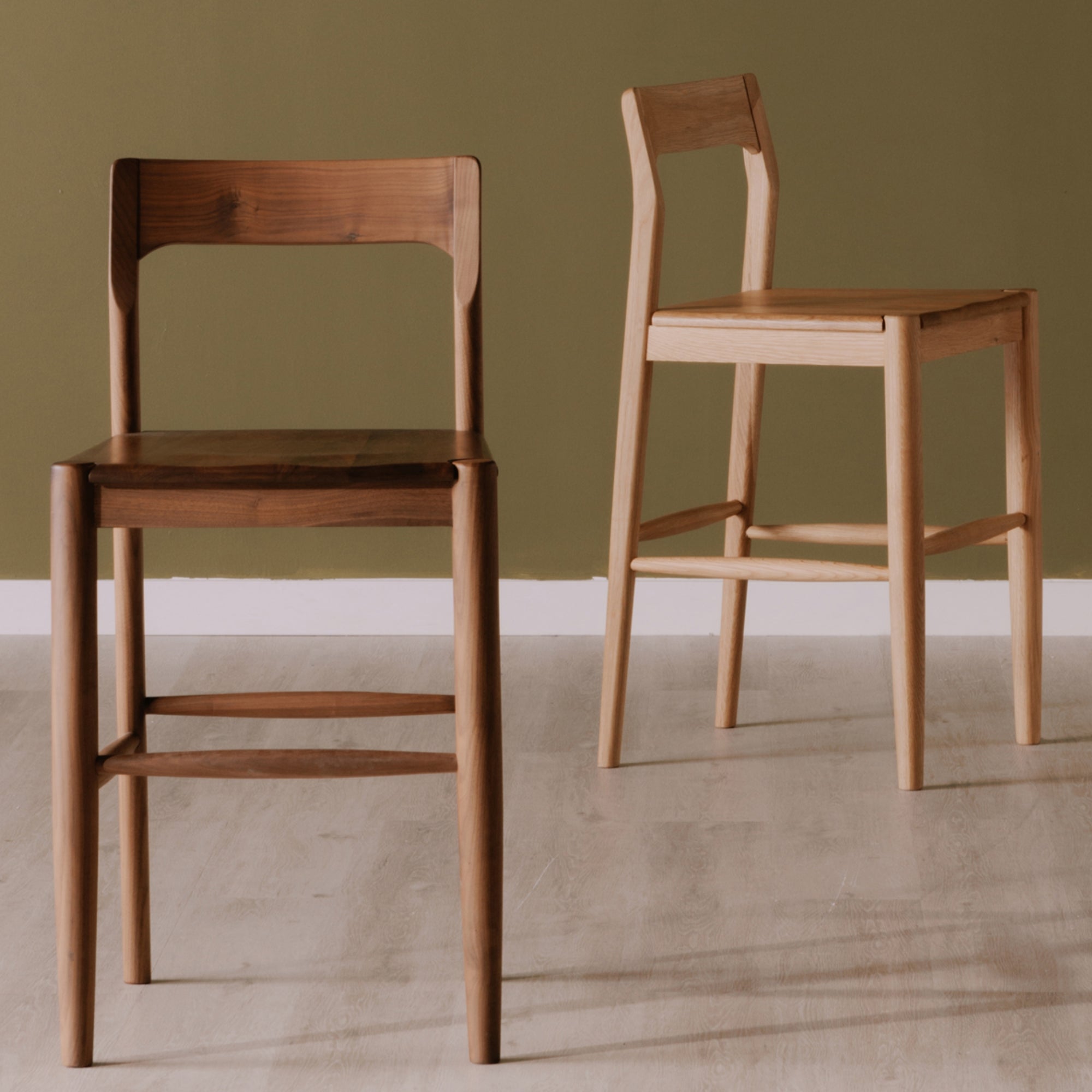 Villads Walnut Bar Chair - Bar Stools - Hello Norden