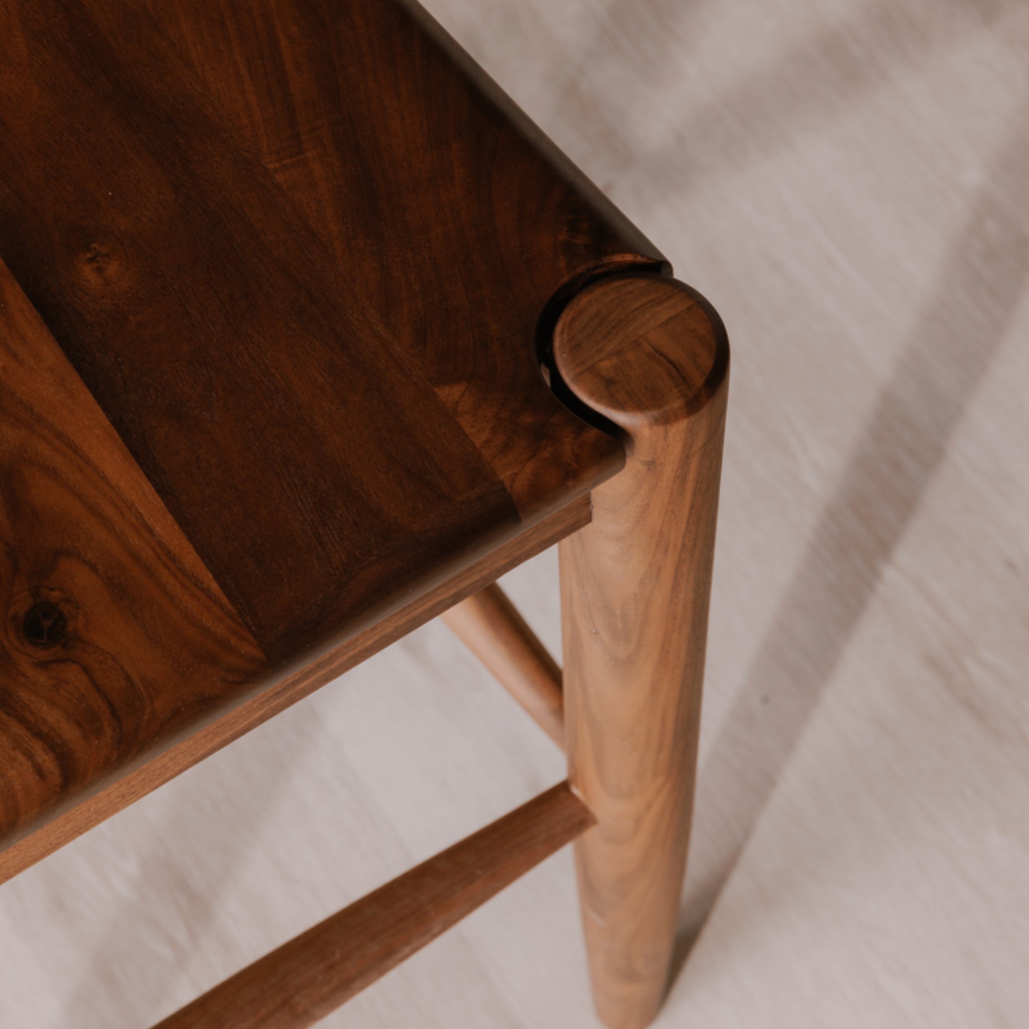 Villads Walnut Bar Chair - Bar Stools - Hello Norden